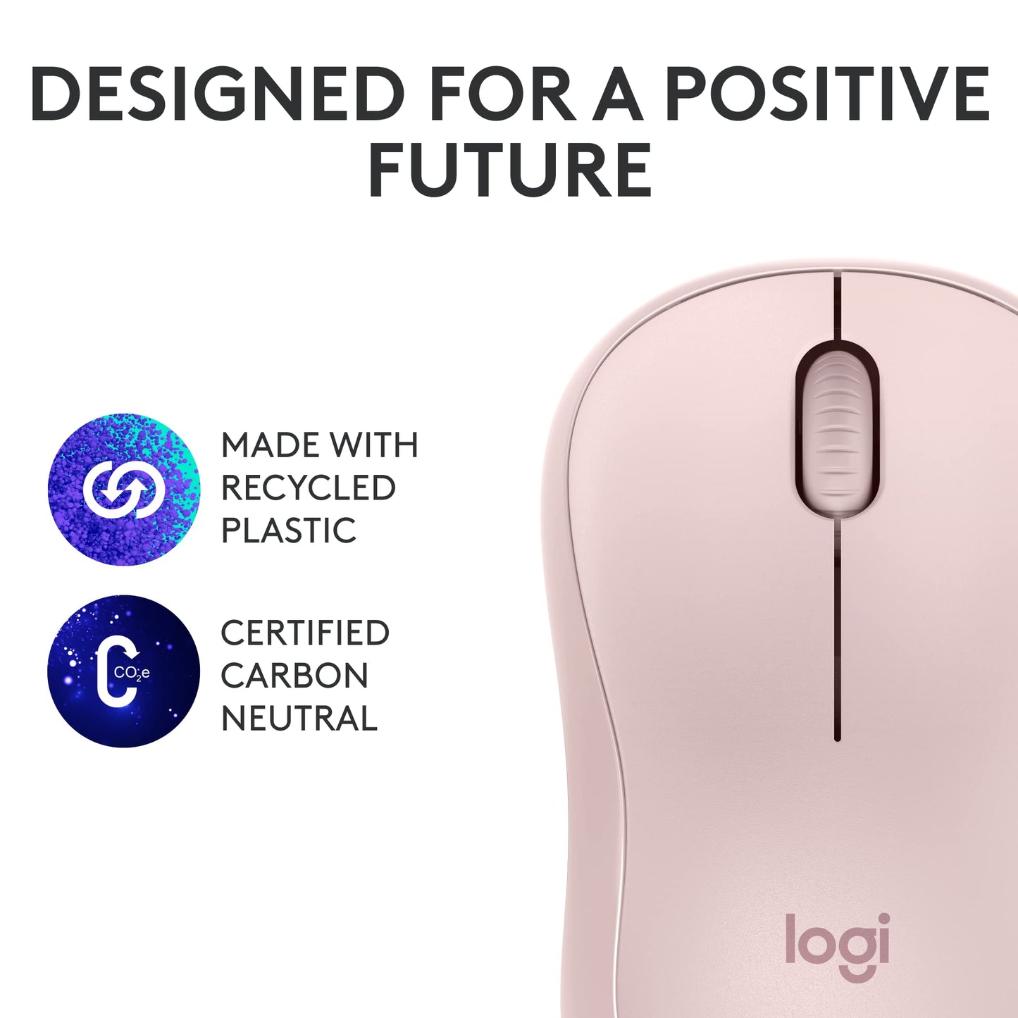 Logitech M185 Wireless Mouse, 2.4GHz with USB Mini Receiver, 12-Month Battery Life, 1000 DPI Optical Tracking, Ambidextrous PC/Mac/Laptop - Swift Gray